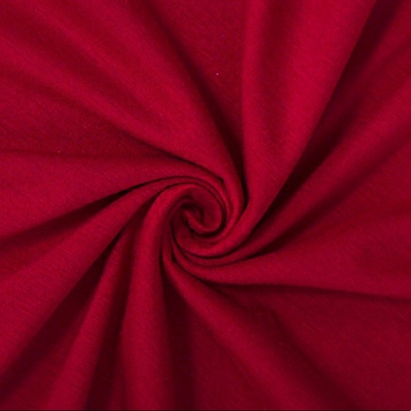 V-Neck Off Shoulder Choker Loose Red Dress - Picture 4 of 5